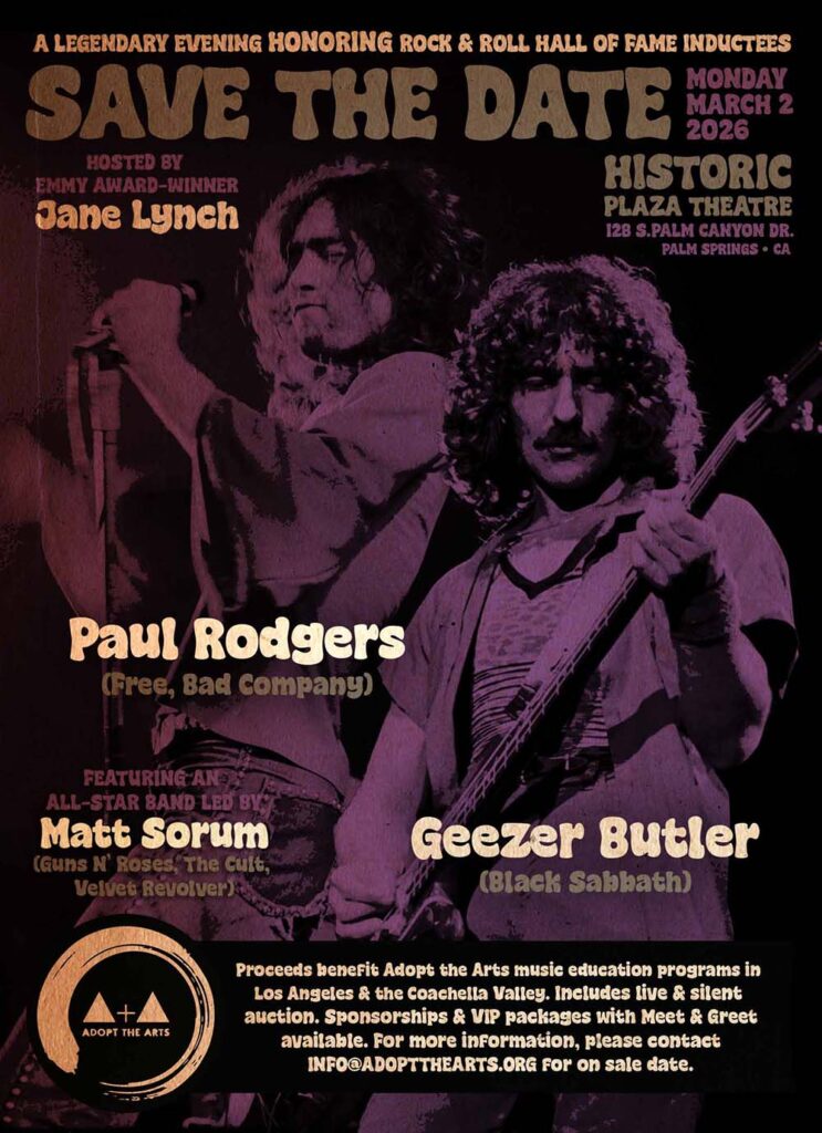 Event Poster honoring rock & roll hall of fame inductees.