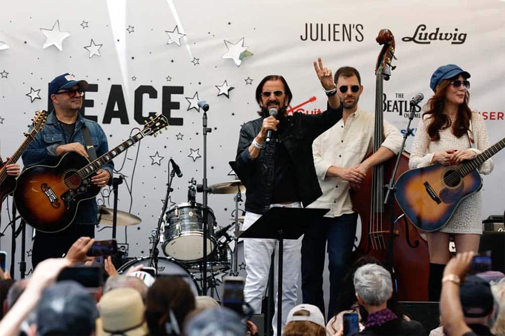 Image showing Ringo Starr as he Celebrates His 86th Birthday with Peace, Love, and an All-Star Musical Tribute.