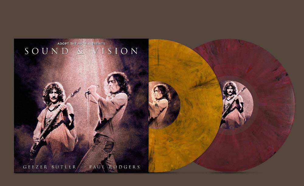 Image of cover for Rock & Roll Hall of Fame Legends Paul Rodgers & Geezer Butler Honored on Sound & Vision Live, a Limited-Edition All-Star Double Vinyl.
